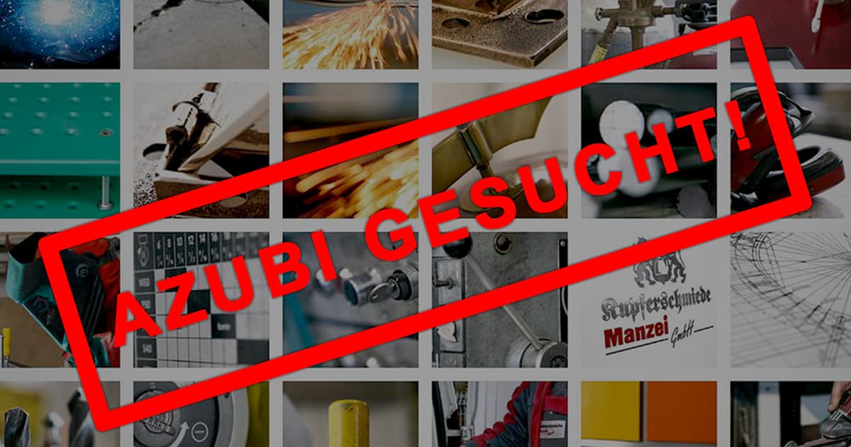 Auszubildender der Kupferschmiede Manzei bei der Arbeit in der Werkstatt