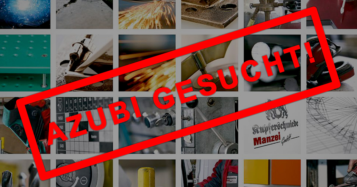 Azubi der Kupferschmiede Manzei in der Werkstatt